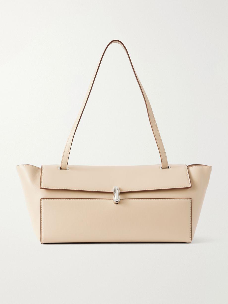 Symmetry Trapeze leather shoulder bag by SAVETTE