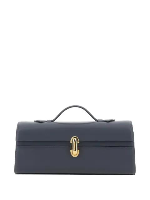 Symmetry top-handle clutch bag by SAVETTE