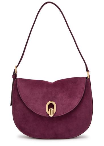 Tondo small suede shoulder bag by SAVETTE