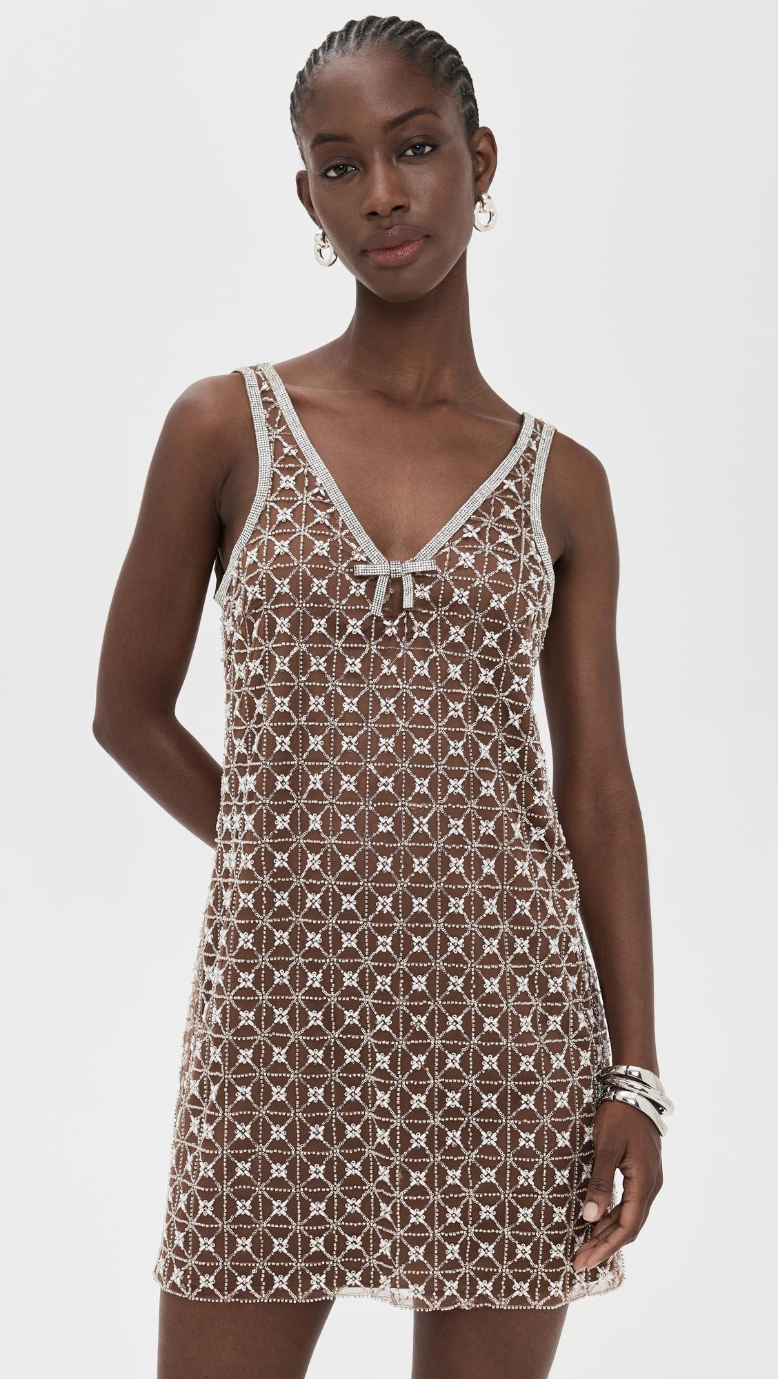 Jeanetta Beaded Sequin Mini Dress by SAYLOR