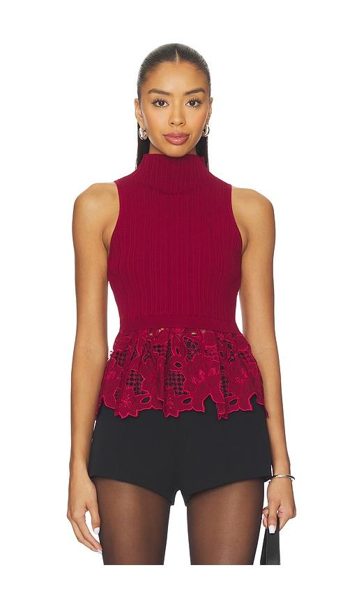 SAYLOR Chantelle Top in Wine by SAYLOR