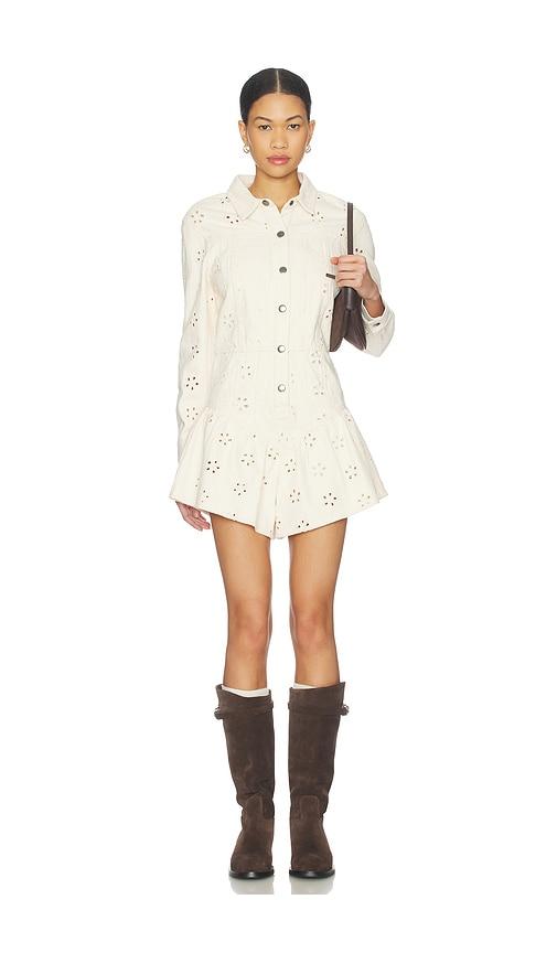 SAYLOR Rhea Romper in Cream by SAYLOR