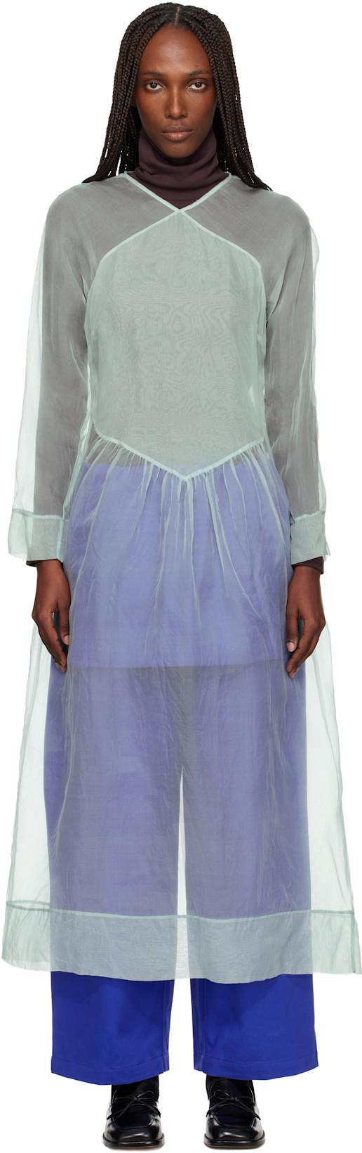 Blue Scenic Midi Dress by SC103