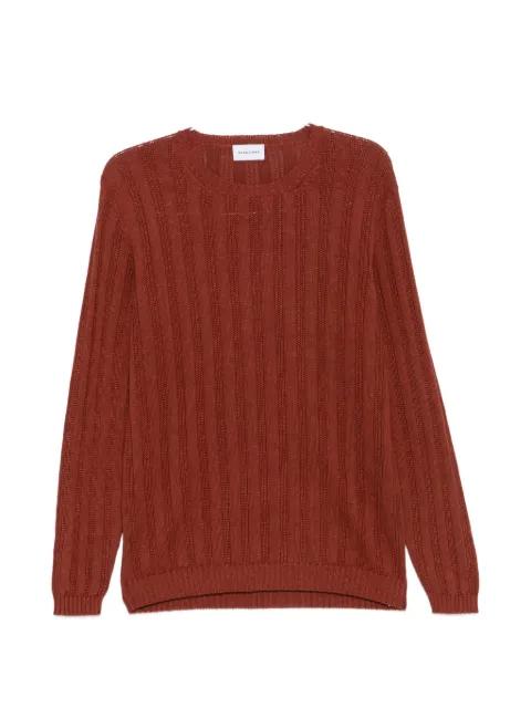 vertical stripe crewneck sweater by SCAGLIONE