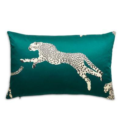 Leaping Cheetah Lumbar Decorative Pillow by SCALAMANDRE