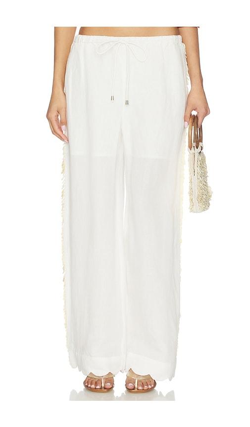 Scarlett Poppies Feyra Trouser in White by SCARLETT POPPIES