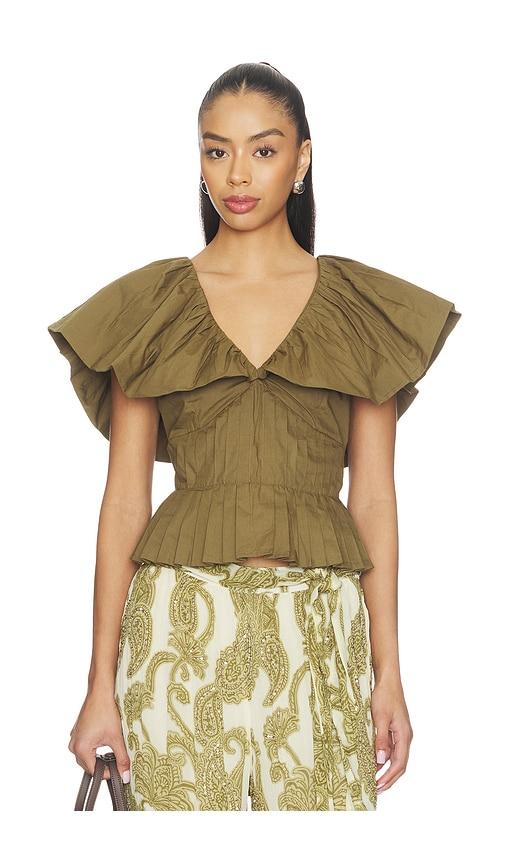 Scarlett Poppies Sagar Top in Olive by SCARLETT POPPIES