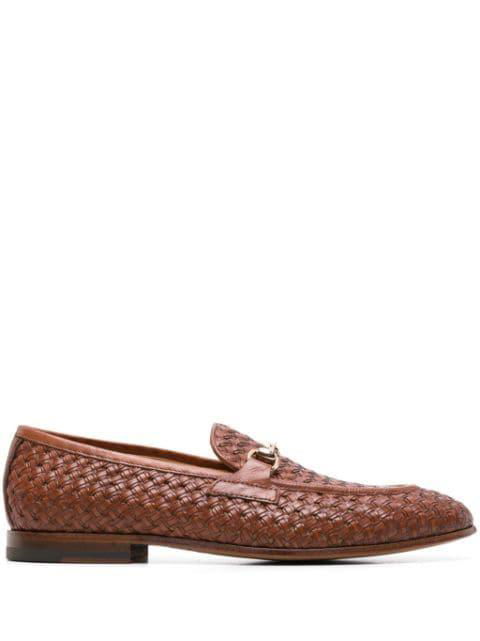 Alessandro woven leather loafers by SCAROSSO