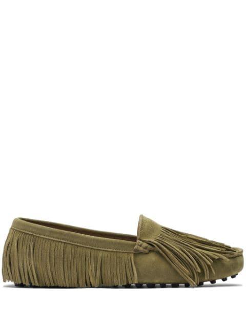 Cochise fringe-detail suede loafers by SCAROSSO