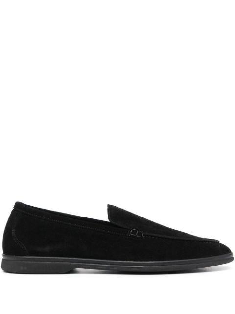 Ludovico almond-toe suede loafers by SCAROSSO