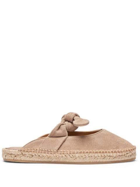 Pina knot-detail suede espadrilles by SCAROSSO