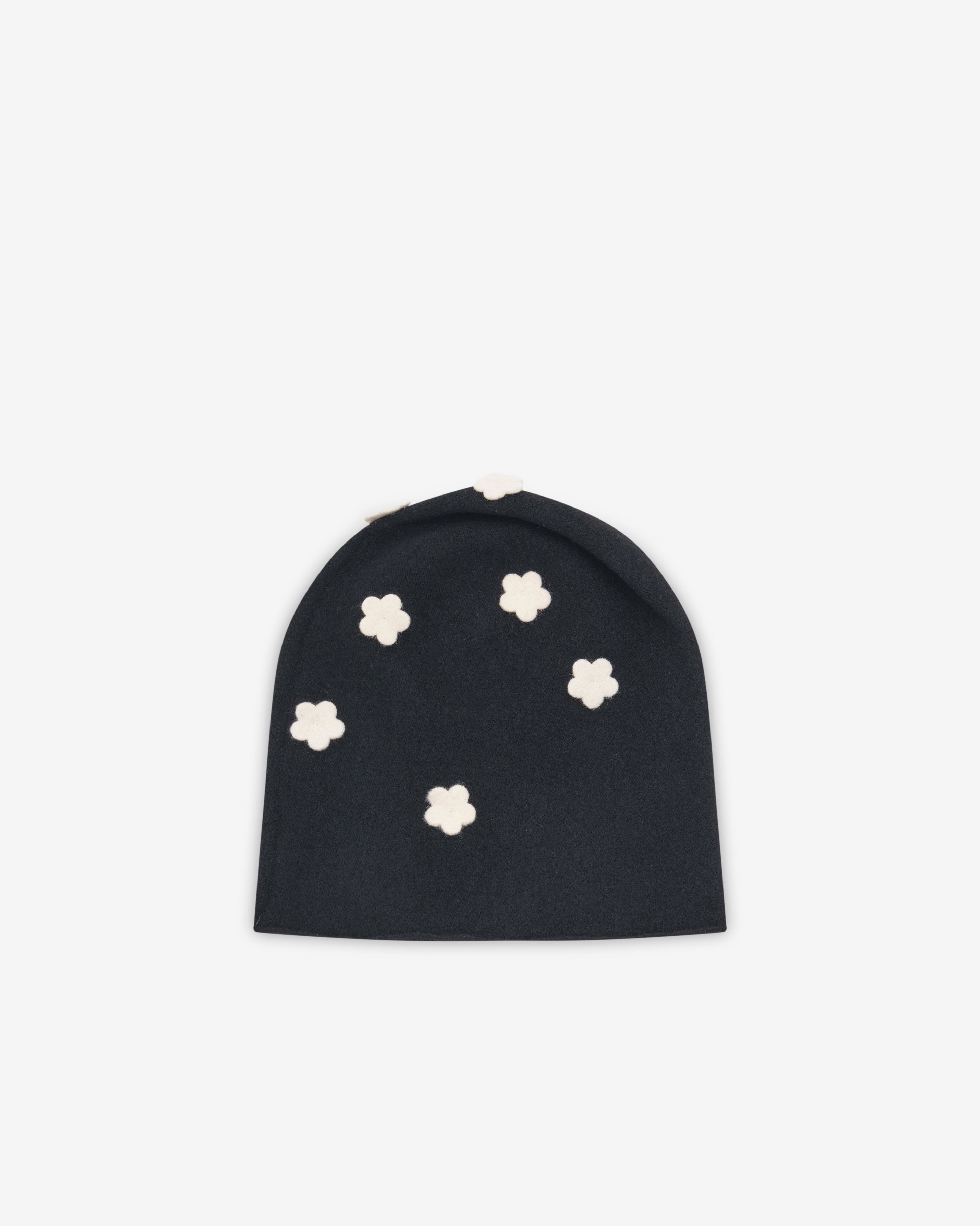 Scha - Women's Floral Transformer Hat - (Black/Ecru) by SCHA