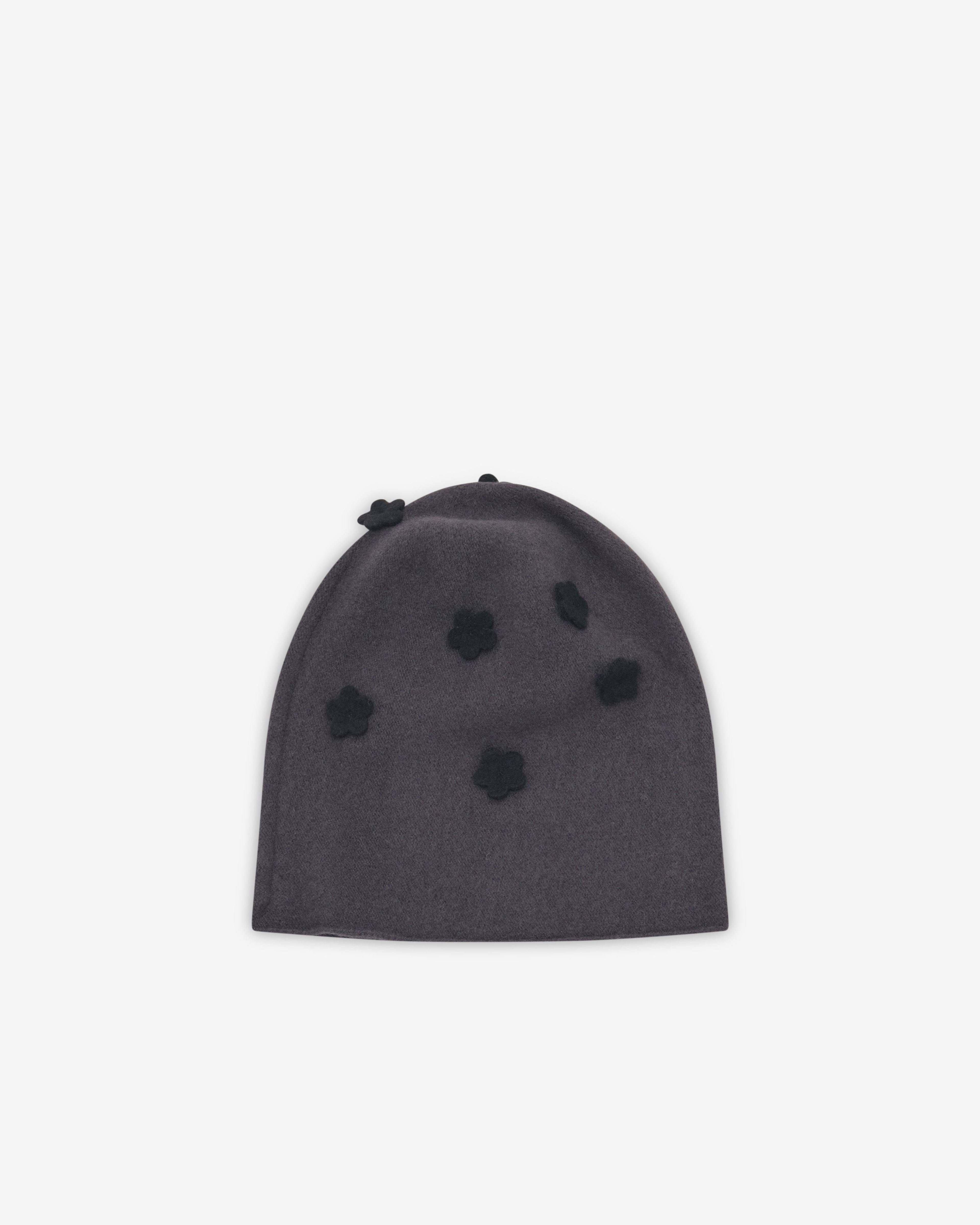 Scha - Women's Floral Transformer Hat - (Dark Grey/Black) by SCHA