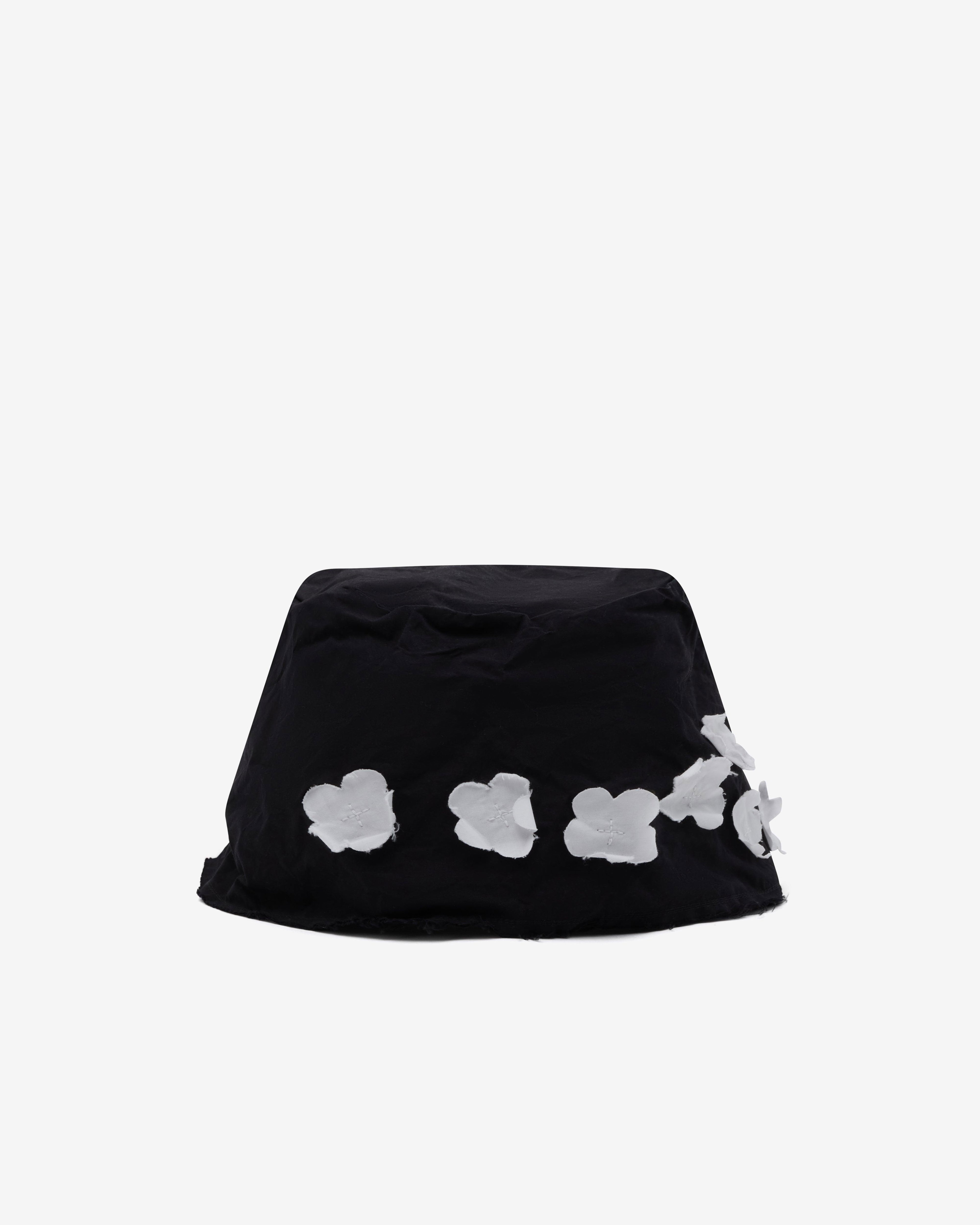 Scha - Women's Summertime Short Flowers Hat - (Black/White) by SCHA
