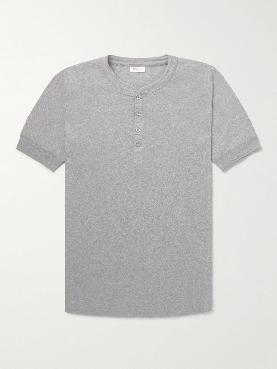 Karl Heinz Slim-Fit Cotton-Jersey Henley T-Shirt by SCHIESSER