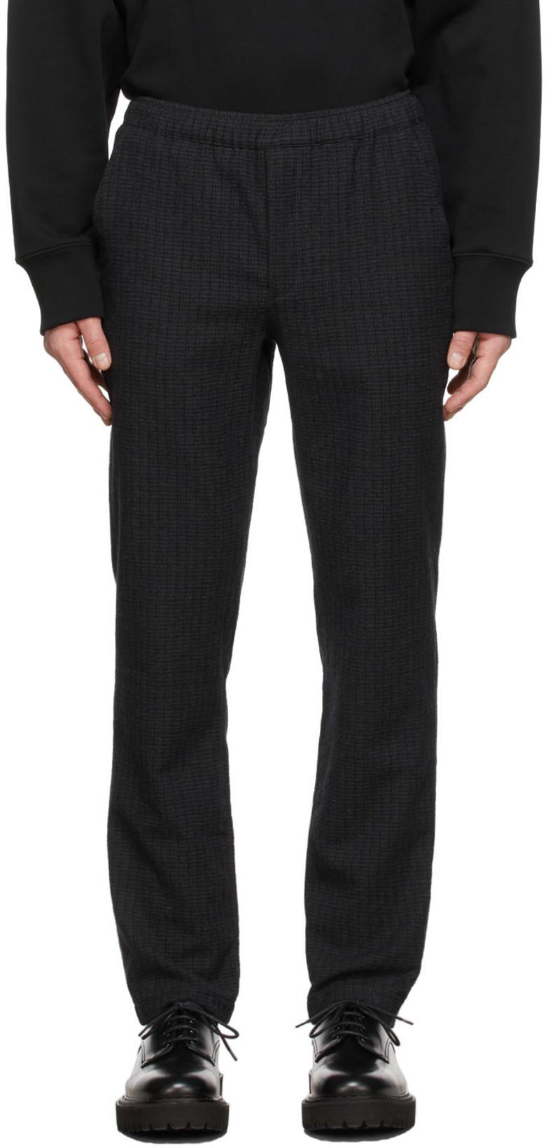 Navy & Black Pop Trousers by SCHNAYDERMAN'S