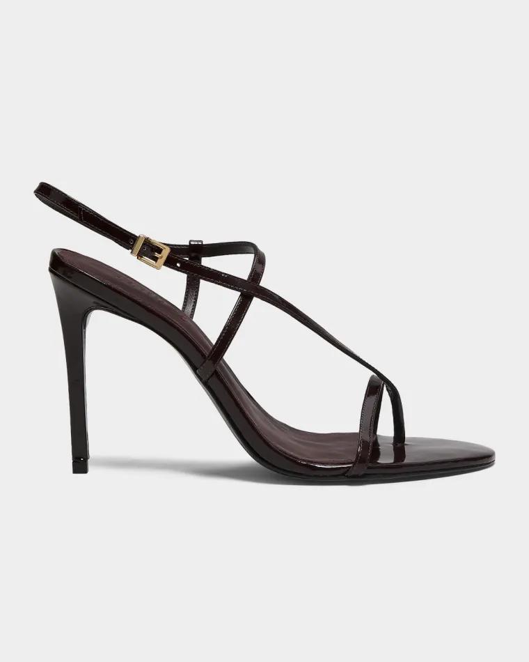 100mm Azure Patent Leather Sandals by SCHUTZ