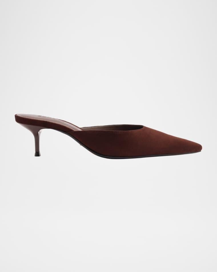Julie Suede Kitten-Heel Pumps by SCHUTZ