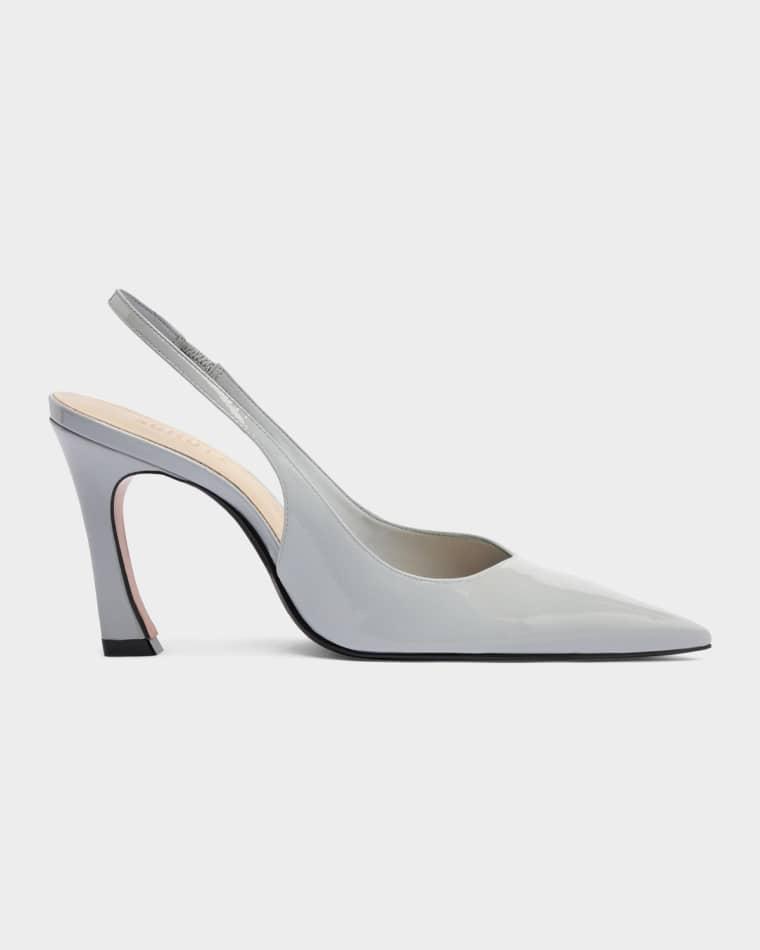 Lexi Mid Patent Leather Slingback Pumps by SCHUTZ