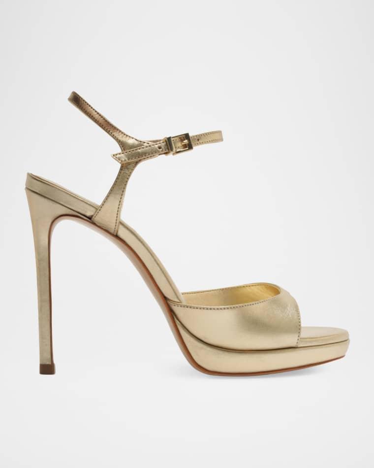 Scarlett Metallic Leather Platform Sandals by SCHUTZ