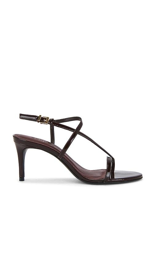 Schutz Azure Mid Sandal in Brown by SCHUTZ