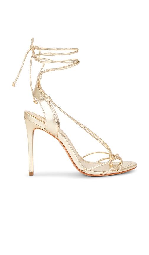 Schutz Demetria Sandal in Metallic Gold by SCHUTZ