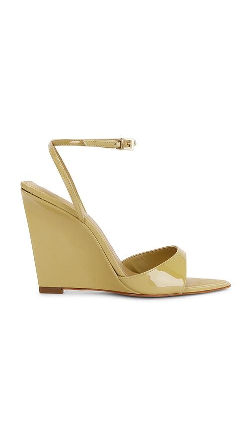 Schutz Elodie Wedge Sandal in Olive by SCHUTZ