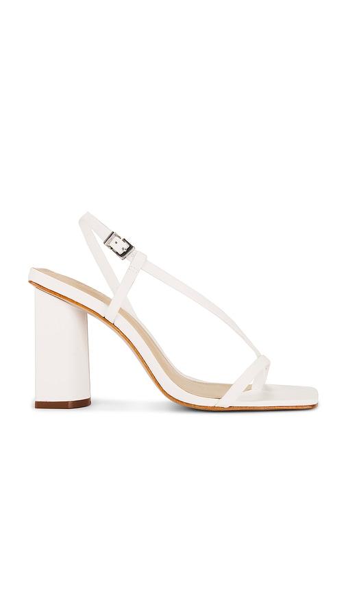 Schutz Heloise Block Heel in White by SCHUTZ