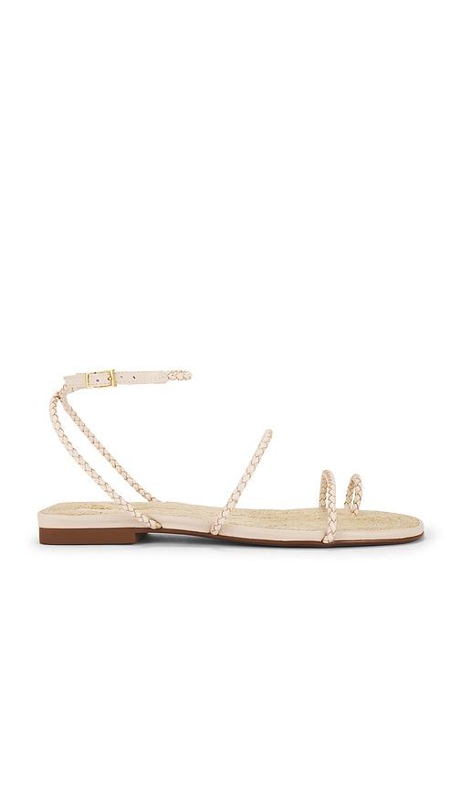 Schutz Kaya Flat Sandal in Cream by SCHUTZ