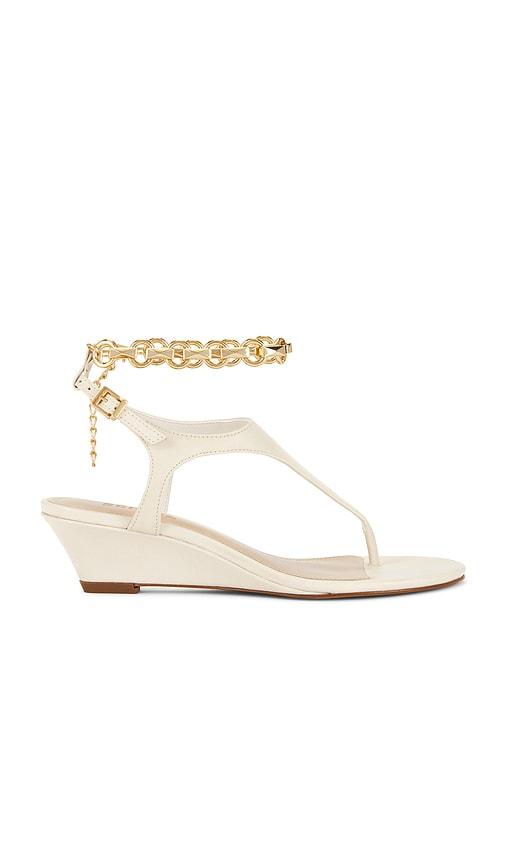 Schutz Lys Wedge Sandal in White by SCHUTZ