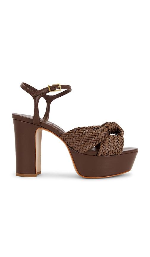 Schutz Marbella Platform Sandal in Brown by SCHUTZ