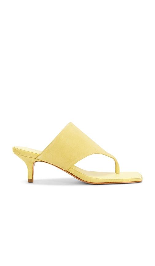 Schutz Sage Mid Stiletto Sandal in Yellow by SCHUTZ