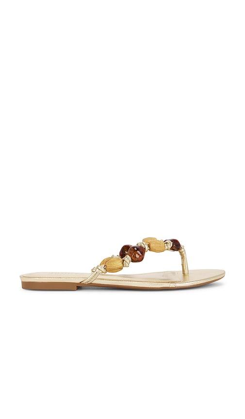 Schutz x REVOLVE Sapphire Sandal in Metallic Gold by SCHUTZ