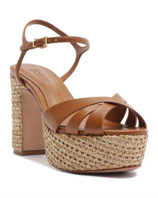 Women's Keefa Raffia Espadrille Platform Sandals by SCHUTZ