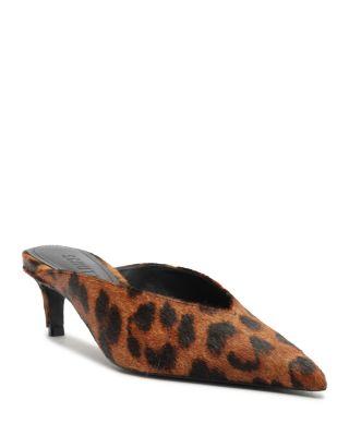 Women's Loren Mid Animal Print Mules by SCHUTZ