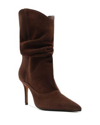 Women's Maryana Up Slouch Nubuck Leather Ankle Boots by SCHUTZ