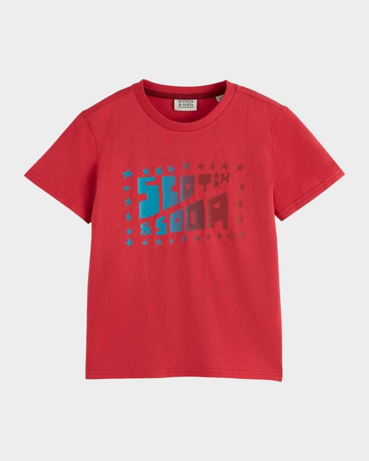 Boy's Logo-Print Cotton T-Shirt, Size 4-12 by SCOTCH&SODA
