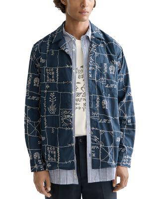 Embroidered Long Sleeve Camp Shirt by SCOTCH&SODA