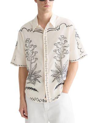 Embroidered Seersucker Shirt by SCOTCH&SODA