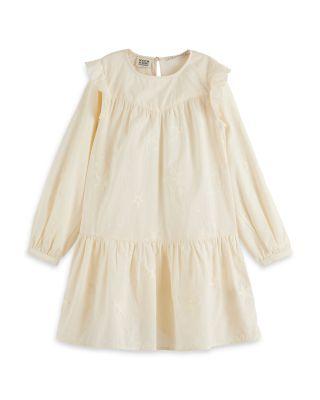 Girls' Fringe Embroidered Long Sleeve Dress - Little Kid by SCOTCH&SODA