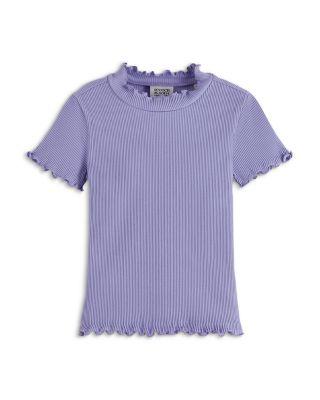 Girls' Mock Neck Slim Fit Ribbed Short Sleeved Tee - Little Kid by SCOTCH&SODA