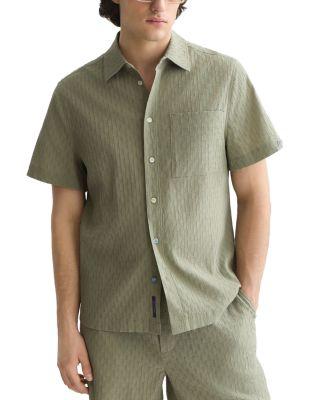 Jacquard Seersucker Regular Fit Short Sleeved Shirt by SCOTCH&SODA