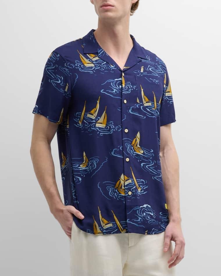 Men's Allover Graphic Camp Shirt by SCOTCH&SODA
