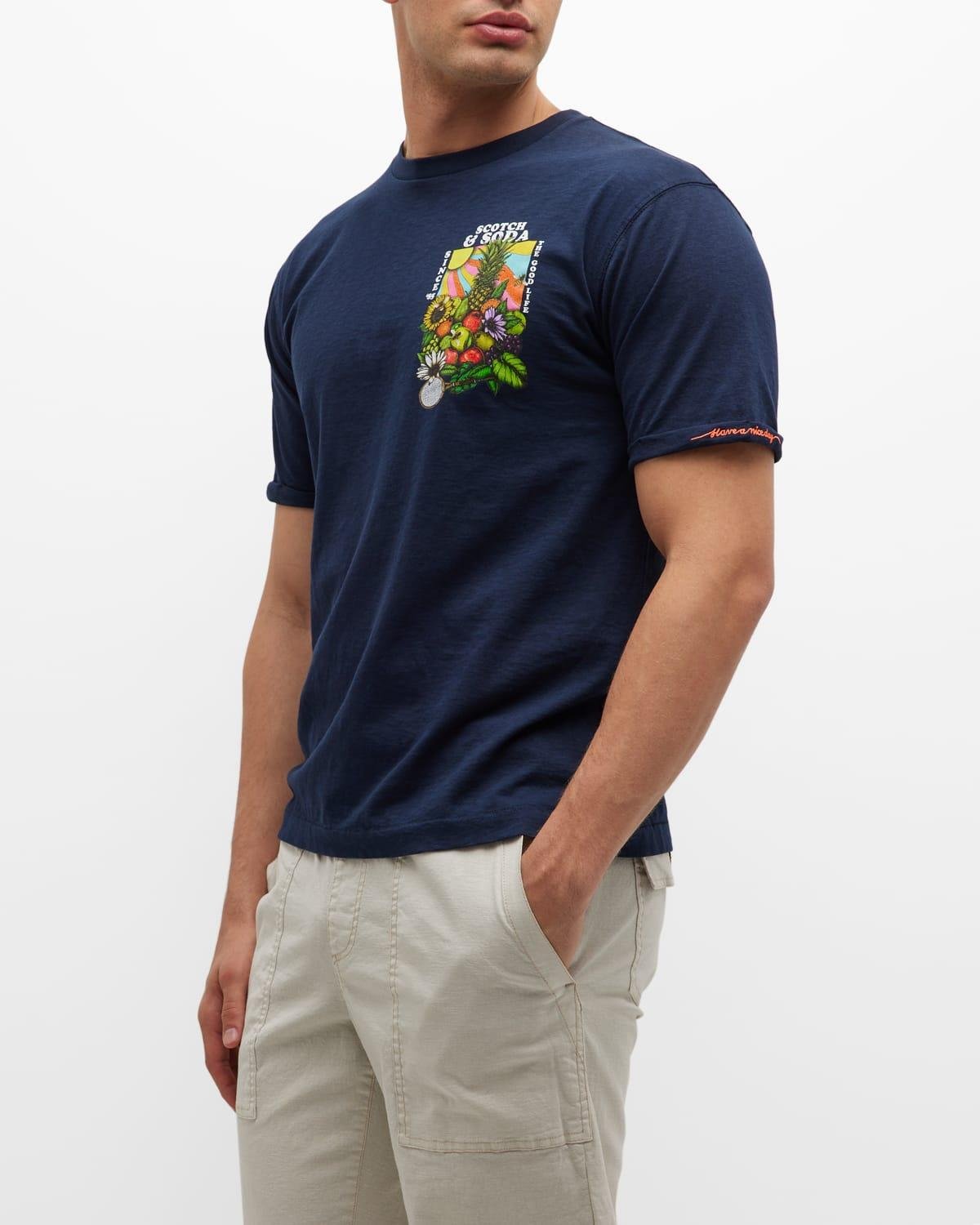 Men's Artwork Crew T-Shirt by SCOTCH&SODA
