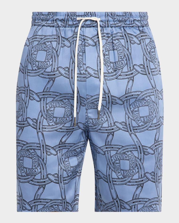 Men's Logo Horseshoe-Printed Drawstring Shorts by SCOTCH&SODA