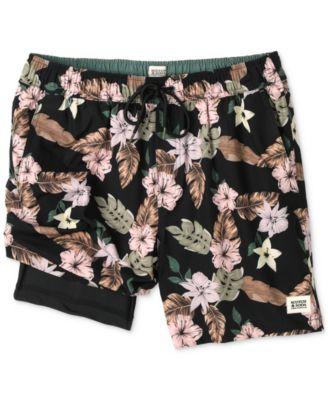 Men's Nostalgia Floral-Print Drawstring Swim Trunks by SCOTCH&SODA Men's Nostalgia Floral-Print Drawstring Swim Trunks by SCOTCH&SODA