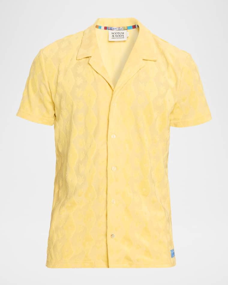 Men's Terry Jacquard Short-Sleeve Shirt by SCOTCH&SODA