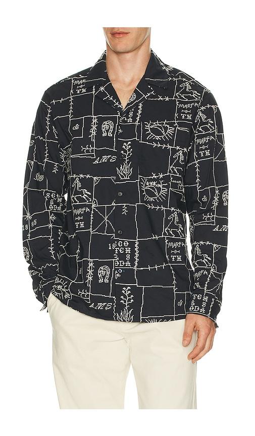 Scotch & Soda Allover Embroidered Shirt in Navy by SCOTCH&SODA