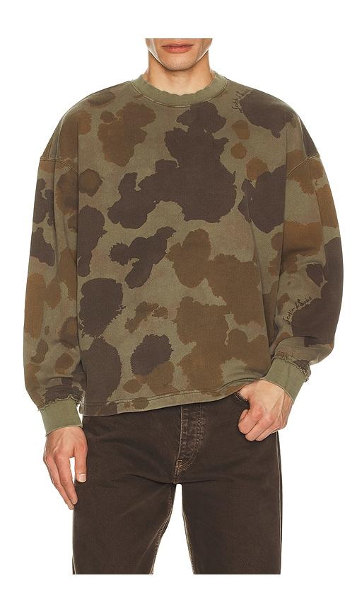 Scotch & Soda Printed Overdyed Sweatshirt in Green by SCOTCH&SODA