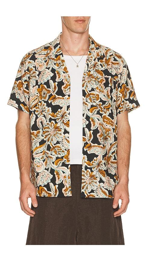 Scotch & Soda Printed Short Sleeve Shirt in Brown by SCOTCH&SODA
